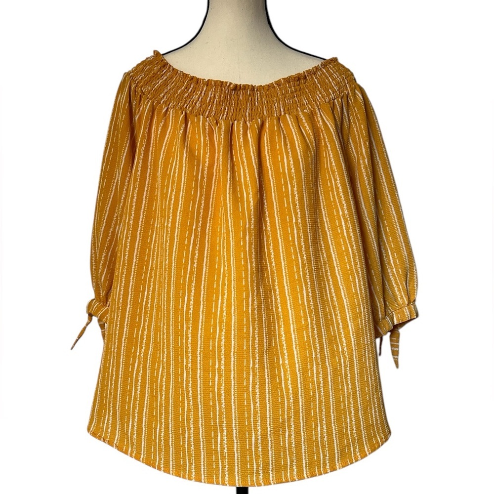 Yellow Striped Women's Top